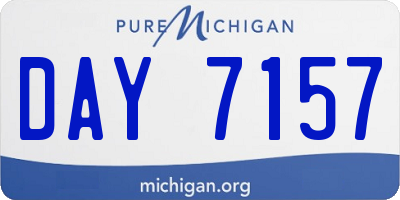 MI license plate DAY7157