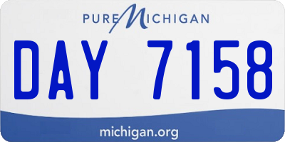 MI license plate DAY7158