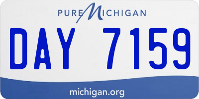 MI license plate DAY7159