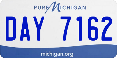 MI license plate DAY7162