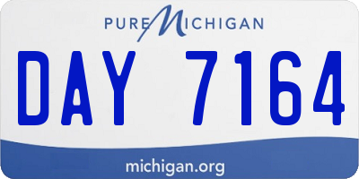 MI license plate DAY7164