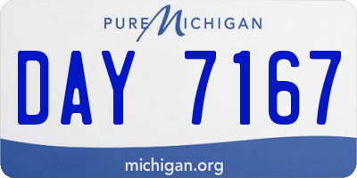 MI license plate DAY7167