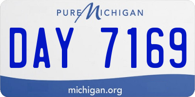 MI license plate DAY7169