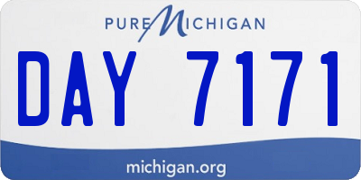 MI license plate DAY7171