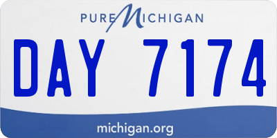 MI license plate DAY7174
