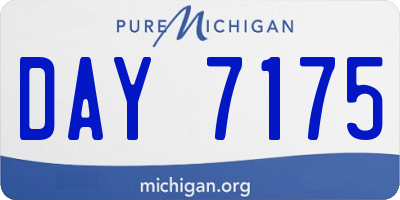 MI license plate DAY7175
