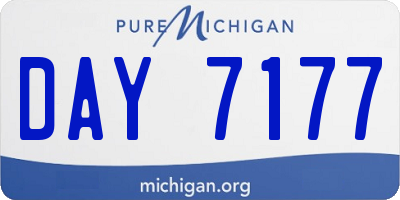 MI license plate DAY7177