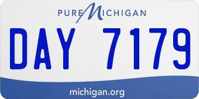 MI license plate DAY7179