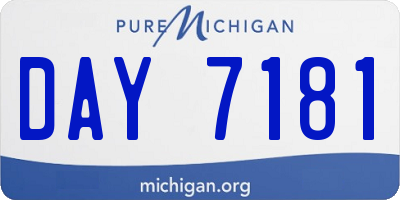 MI license plate DAY7181