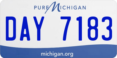 MI license plate DAY7183