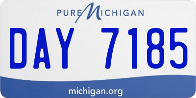 MI license plate DAY7185