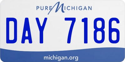 MI license plate DAY7186