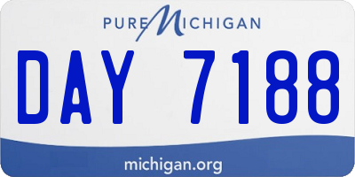 MI license plate DAY7188