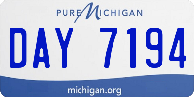MI license plate DAY7194