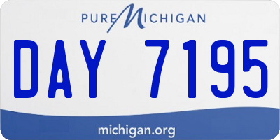 MI license plate DAY7195