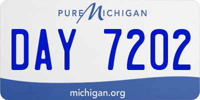 MI license plate DAY7202