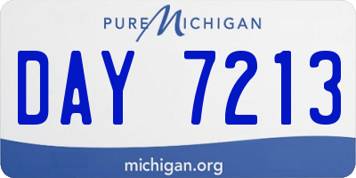 MI license plate DAY7213