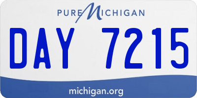 MI license plate DAY7215