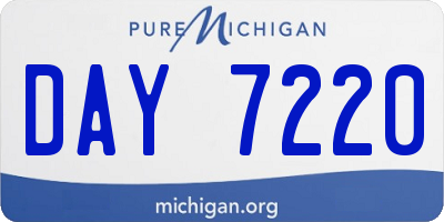 MI license plate DAY7220