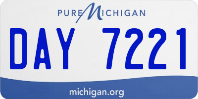 MI license plate DAY7221