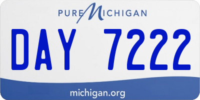 MI license plate DAY7222