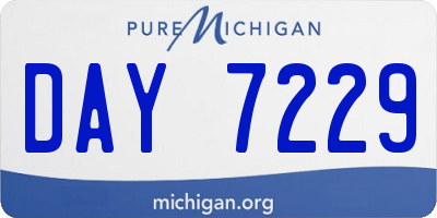 MI license plate DAY7229