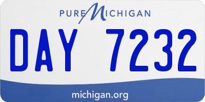 MI license plate DAY7232