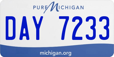 MI license plate DAY7233
