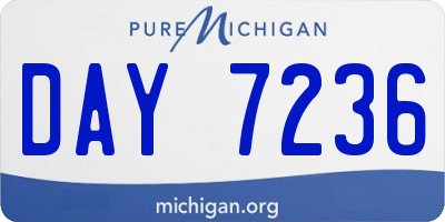 MI license plate DAY7236