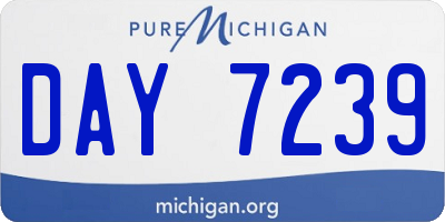 MI license plate DAY7239
