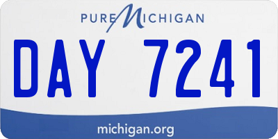 MI license plate DAY7241
