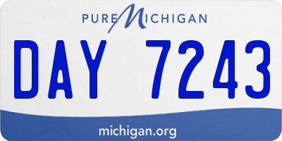 MI license plate DAY7243
