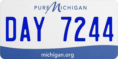 MI license plate DAY7244