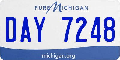 MI license plate DAY7248