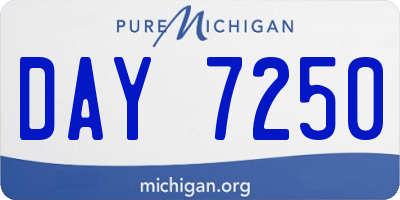 MI license plate DAY7250