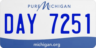 MI license plate DAY7251