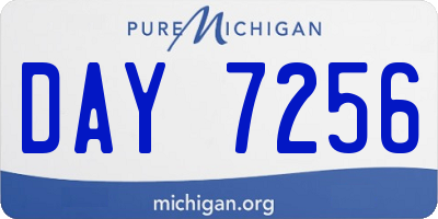 MI license plate DAY7256