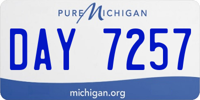 MI license plate DAY7257