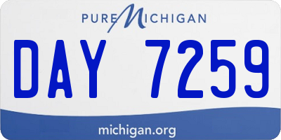 MI license plate DAY7259