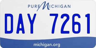 MI license plate DAY7261