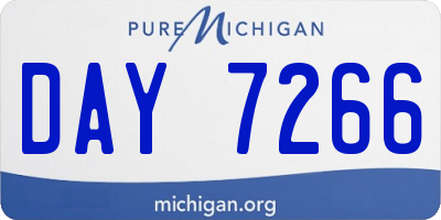 MI license plate DAY7266