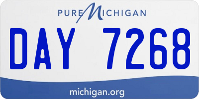 MI license plate DAY7268