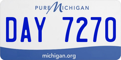 MI license plate DAY7270