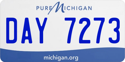 MI license plate DAY7273