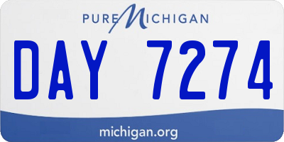 MI license plate DAY7274