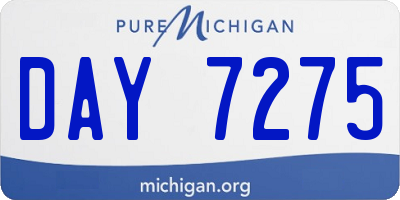 MI license plate DAY7275
