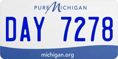 MI license plate DAY7278