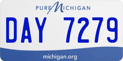 MI license plate DAY7279