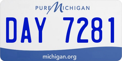 MI license plate DAY7281