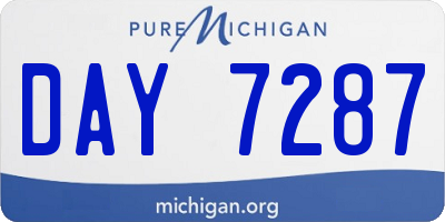 MI license plate DAY7287